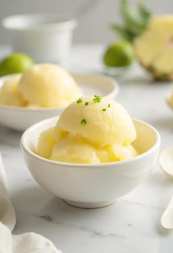 Pineapple Sorbet tálalva