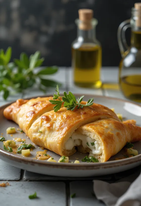 Rozmaringos calzone aranybarnára sütve