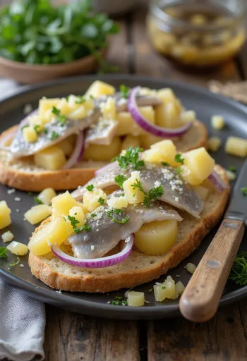 Surströmming sajttal, frissen tálalva, kenyéren