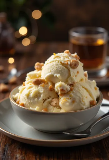 Twix White Ice Cream fagylalt tálalva