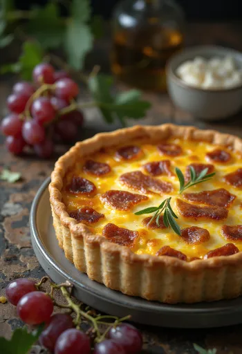 Quiche Lorraine tálalva