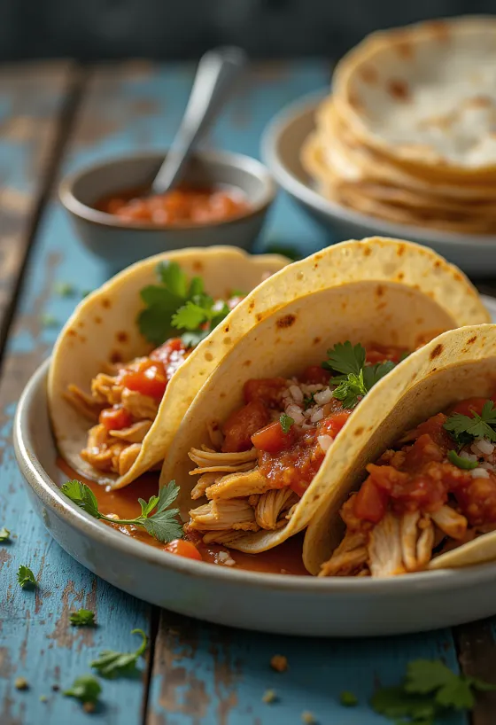Tacos de Pollo con Salsa de Chipotle tálalva