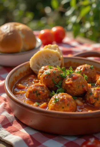 Albondigas, spanyol húsgombócok paradicsomos szószban