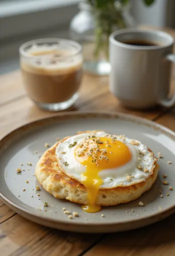 Crumpet tojással aranybarna, puha sütemények