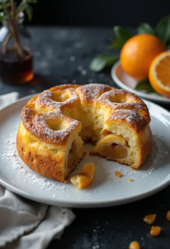 Eccles cake kandírozott narancshéjjal, friss és finom sütemény