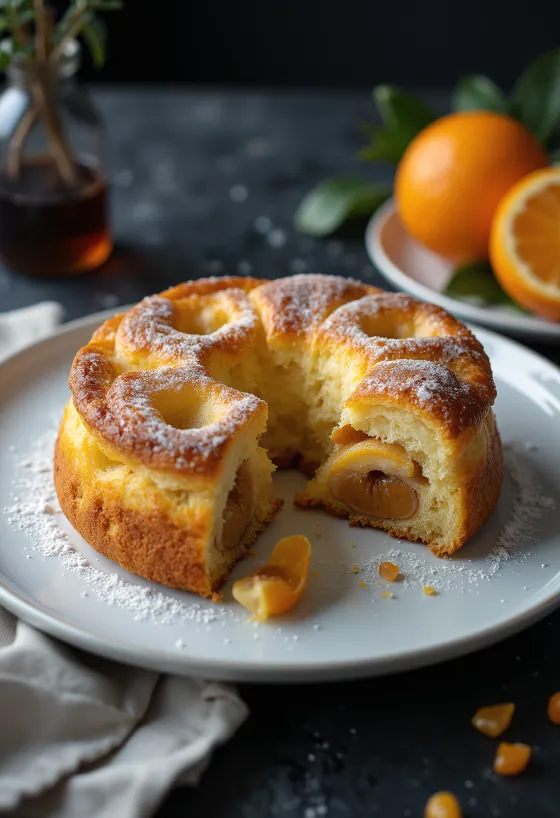 Eccles cake kandírozott narancshéjjal, friss és finom sütemény