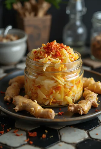 Extra fűszeres sauerkraut tálalva