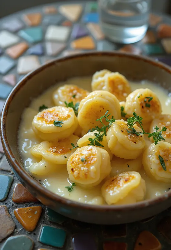Juhsajtos gnocchi tálalva