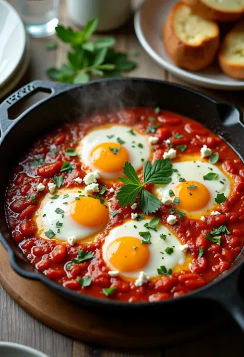 Shakshuka serpenyőben