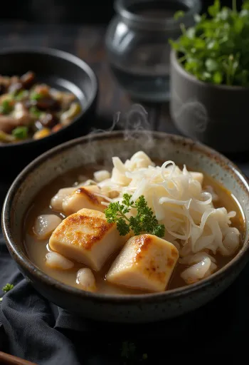 Kiritanpo nabe burdock gyökérrel tálalva egy ínycsiklandó japán leves