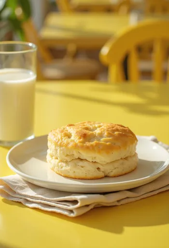 Kókusztejes-vaníliás scone tálalva