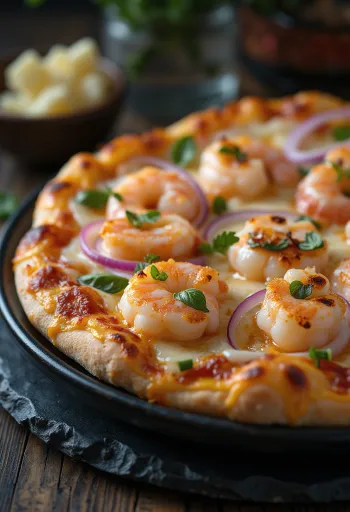 Svéd stílusú pizza garnélarákkal