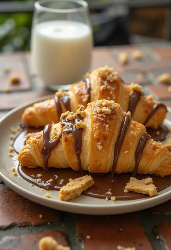 Twix croissant tálalva