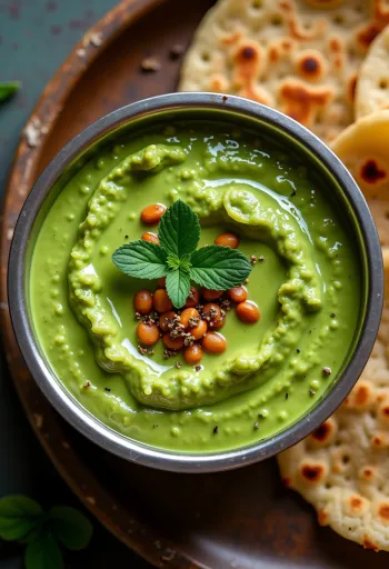 Zöld kókusz chutney