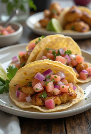 Tacos de Pollo con Salsa de Guayaba tálalva