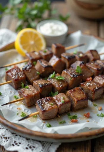 Arrosticini, tradicionális olasz báránynyársak grillezve