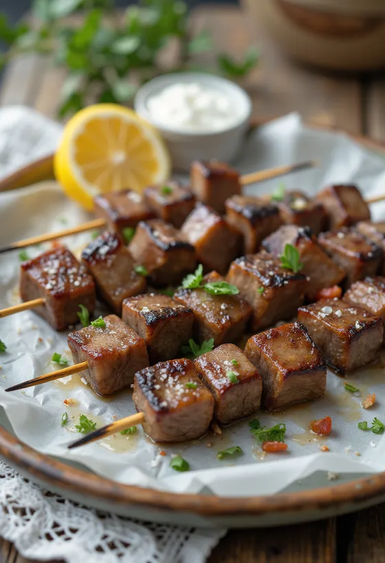 Arrosticini, tradicionális olasz báránynyársak grillezve