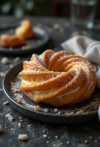 Cronut tálalva porcukorral