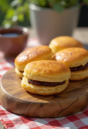 Dorayaki japán palacsinta tálalva