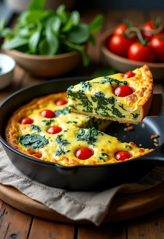 Spenótos frittata