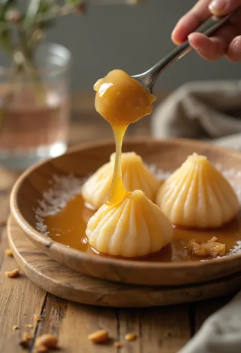Karamellás mochi, frissen elkészítve