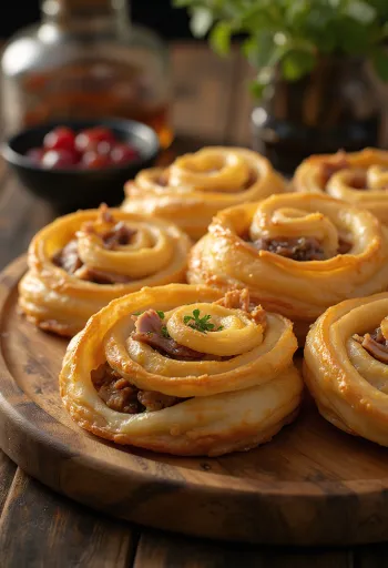 Ropogós kacsás burek tálalva