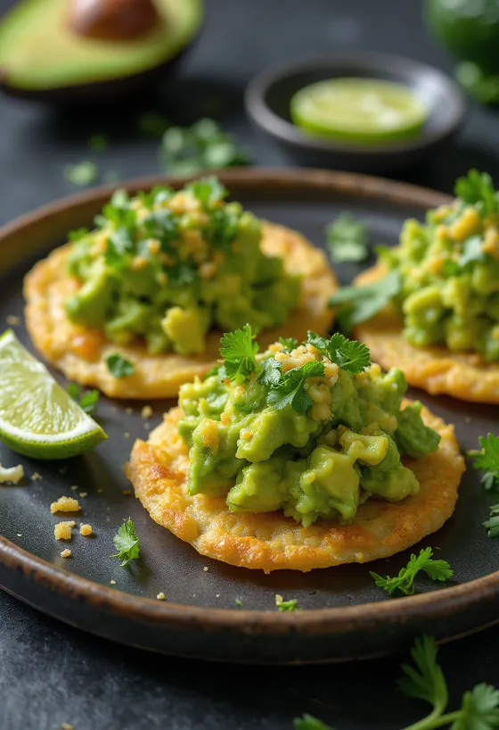 Tostada avokádóval, frissen tálalva