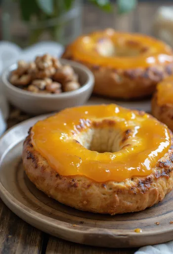 Frissen sült diós-baracklekváros bagel