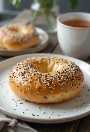 Mákos-vaníliás bagel frissen sütve