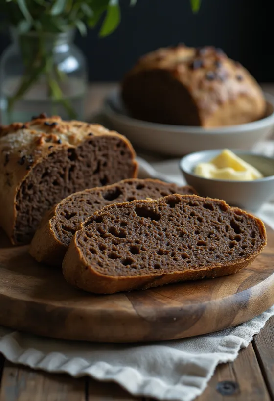 Ruisleipä szeletelt változatban, frissen sütve