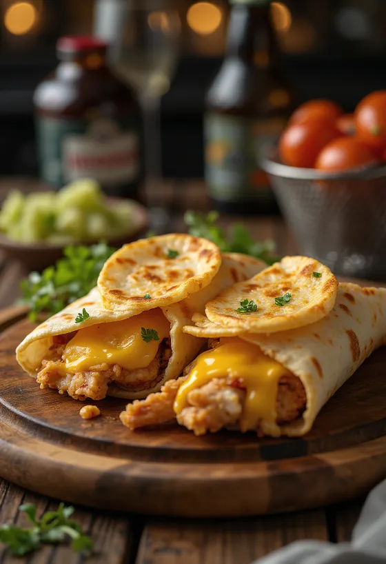 Sült wrap csirkével és sajttal