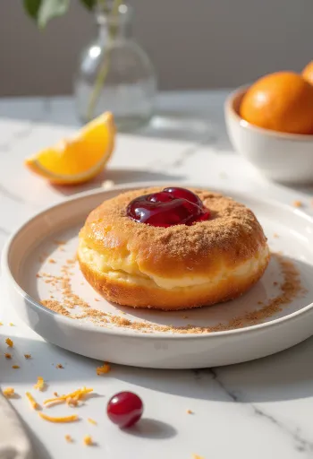 Cranberry Doughnut frissen tálalva
