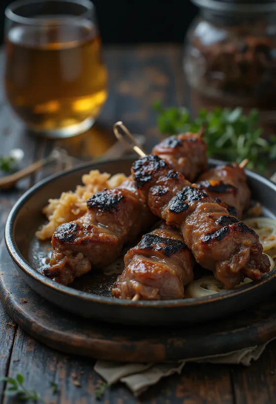 Marhahús kebab, pitában friss petrezselyemmel és joghurtos öntettel tálalva