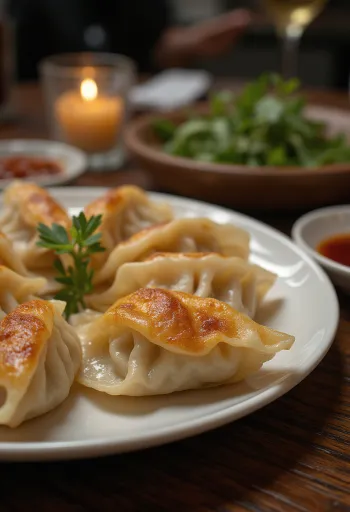 Klasszikus gyoza, tálalva ropogósan