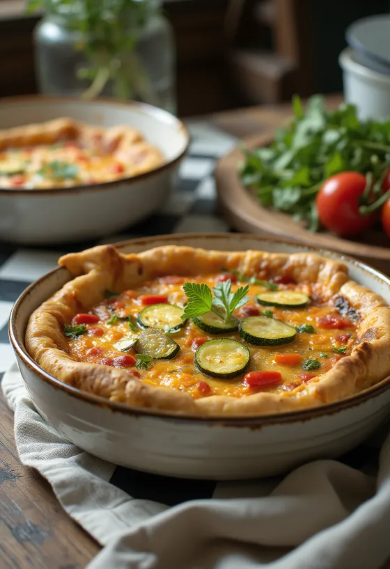 Lencselisztes vegán quiche szeletelve