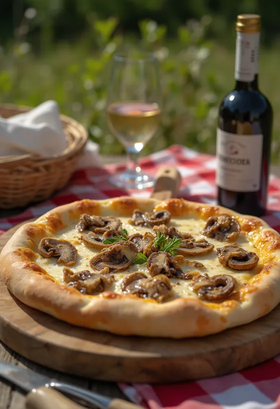 Urál stílusú pizza vargányával
