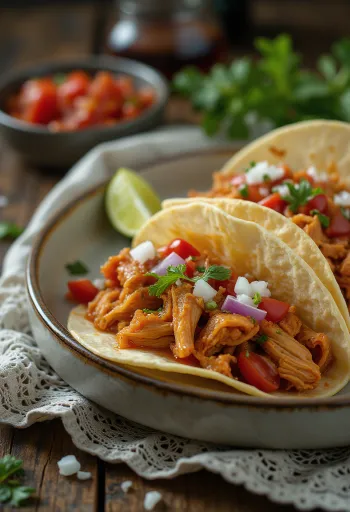 Tacos de Pollo con Salsa Roja tálalva