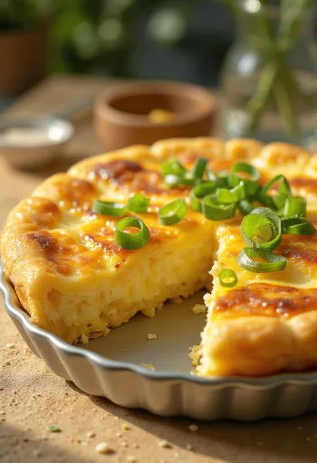 Tamagoyaki pite, tojásos töltelékkel és friss petrezselyemmel tálalva