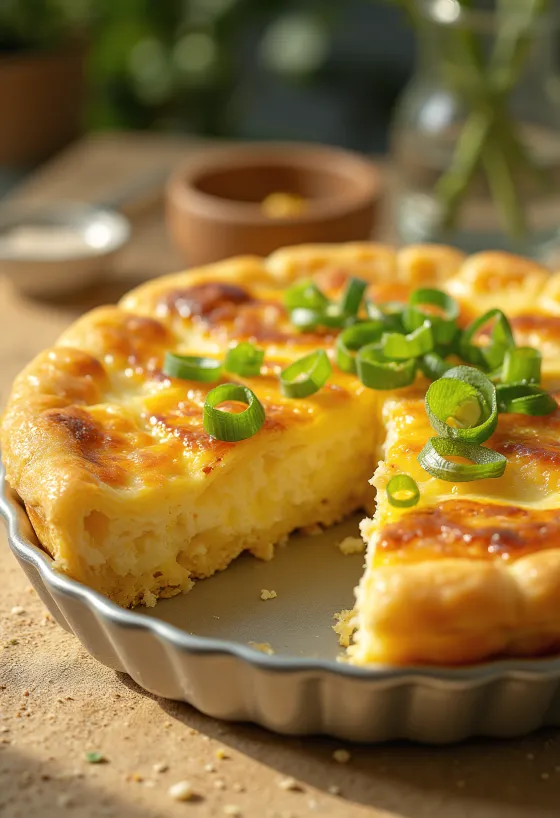 Tamagoyaki pite, tojásos töltelékkel és friss petrezselyemmel tálalva