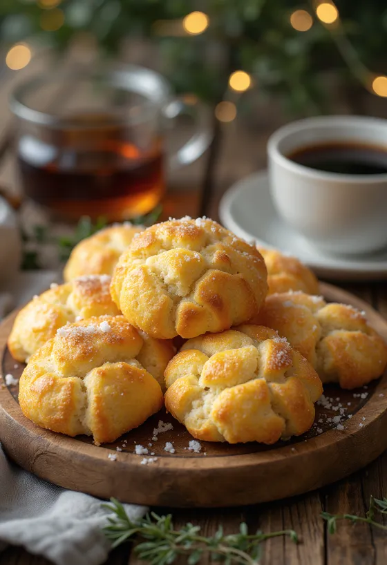 Broa de fubá com erva-doce, repedezett kukoricás kekszek édesköménymaggal díszítve