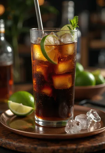 Cuba Libre koktél frissen tálalva
