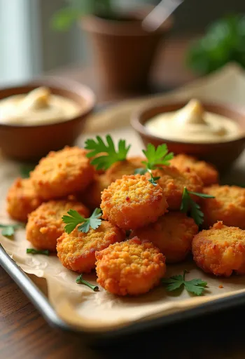 Keto tepsis csirke nuggetsek