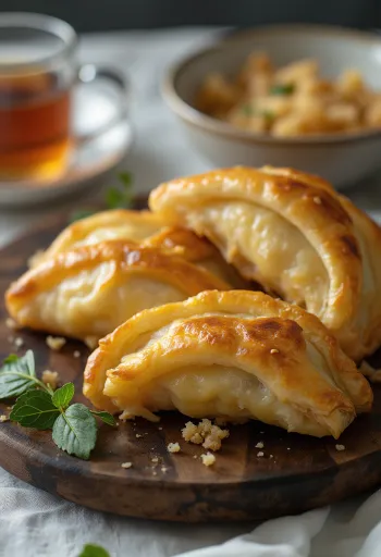 Friss klasszikus börek tálalva fetasajttal és túróval töltve