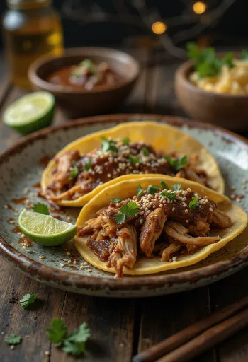 Tacos de Pollo en Mole tálalva