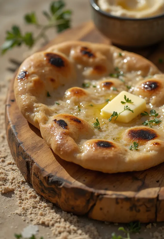Teljes kiőrlésű naan, puha és ínycsiklandó indiai kenyér