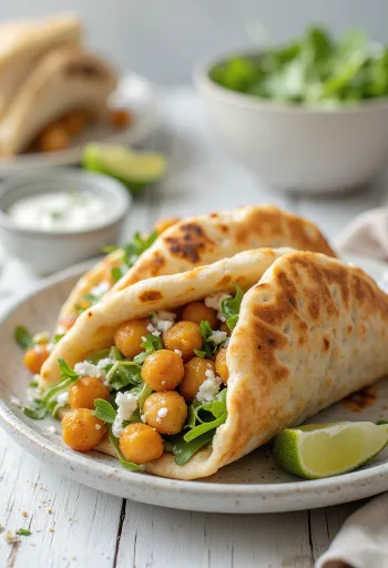 Vegán gyros pita csicseriborsóval és tofuval