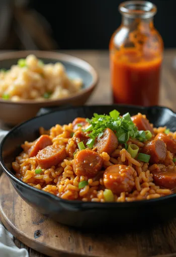 Jambalaya marhával, paprikával és rizzsel