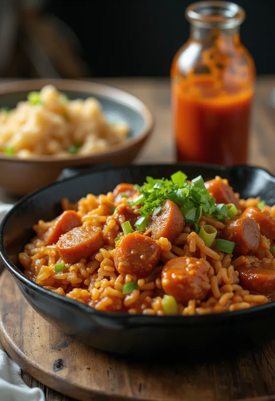 Jambalaya marhával, paprikával és rizzsel