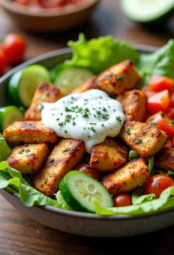 Keto csirkegyros salátatál