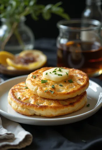 Klasszikus crumpet aranybarna, puha sütemények